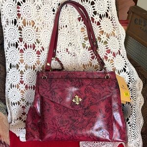 Elegant Red Floral Women's Bag